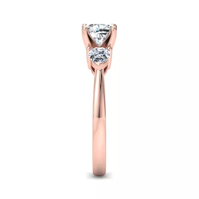 Madison Three-Stone Lab Pear Engagement Ring