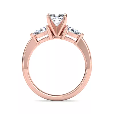 Madison Three-Stone Lab Pear Engagement Ring