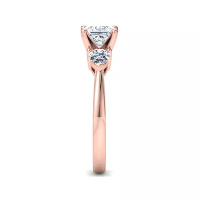 Madison Three-Stone Lab Pear Engagement Ring