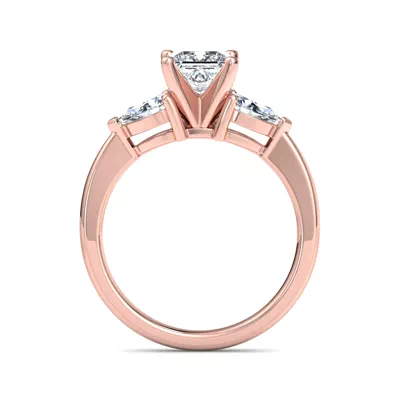 Madison Three-Stone Lab Pear Engagement Ring