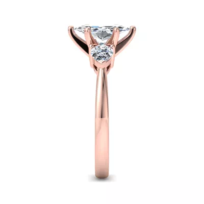 Madison Three-Stone Lab Pear Engagement Ring