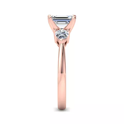 Madison Three-Stone Lab Pear Engagement Ring
