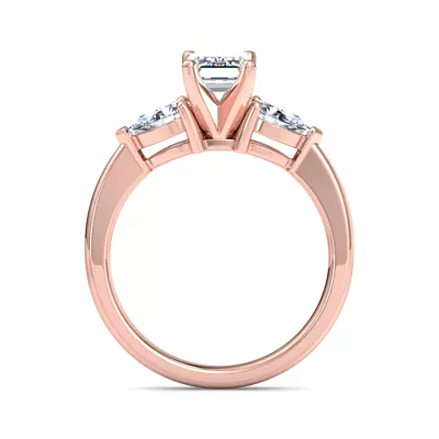 Madison Three-Stone Lab Pear Engagement Ring