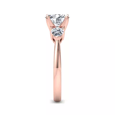 Madison Three-Stone Lab Pear Engagement Ring