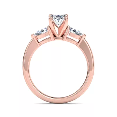 Madison Three-Stone Lab Pear Engagement Ring