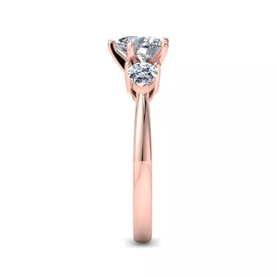 Madison Three-Stone Lab Pear Engagement Ring