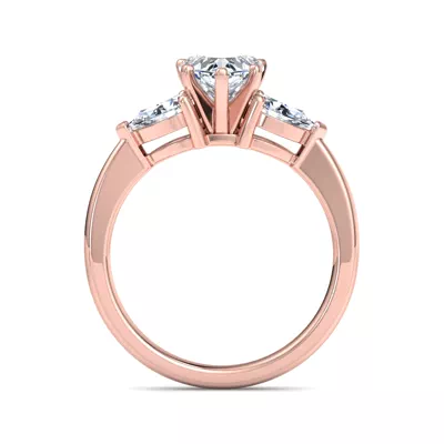 Madison Three-Stone Lab Pear Engagement Ring