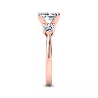 Madison Three-Stone Lab Pear Engagement Ring