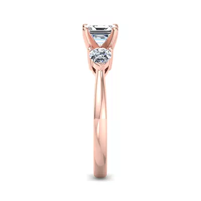 Madison Three-Stone Lab Pear Engagement Ring