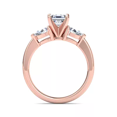 Madison Three-Stone Lab Pear Engagement Ring