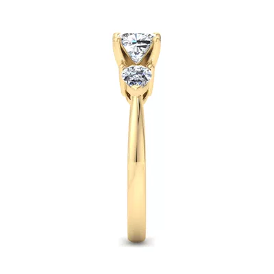 Madison Three-Stone Lab Pear Engagement Ring