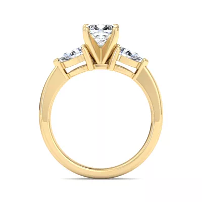 Madison Three-Stone Lab Pear Engagement Ring