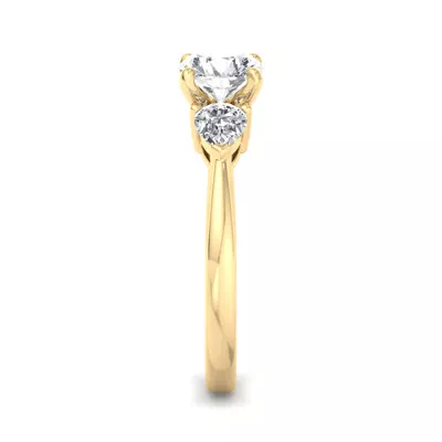Madison Three-Stone Lab Pear Engagement Ring