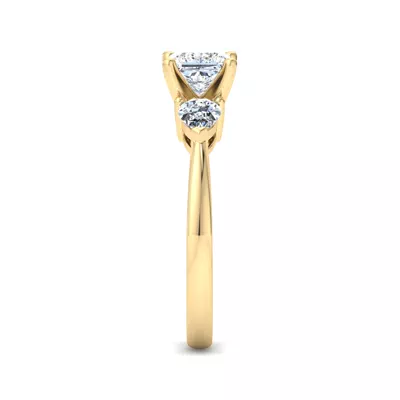Madison Three-Stone Lab Pear Engagement Ring