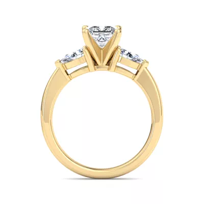 Madison Three-Stone Lab Pear Engagement Ring