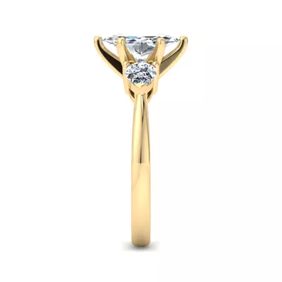 Madison Three-Stone Lab Pear Engagement Ring