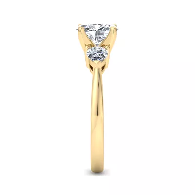 Madison Three-Stone Lab Pear Engagement Ring