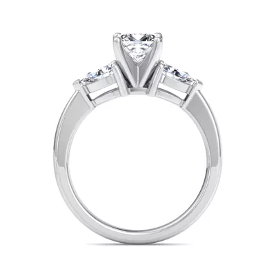 Madison Three-Stone Lab Pear Engagement Ring