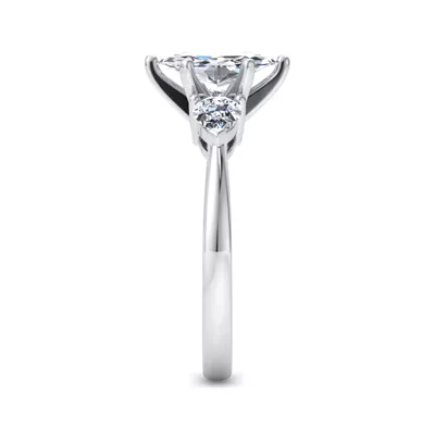 Madison Three-Stone Lab Pear Engagement Ring