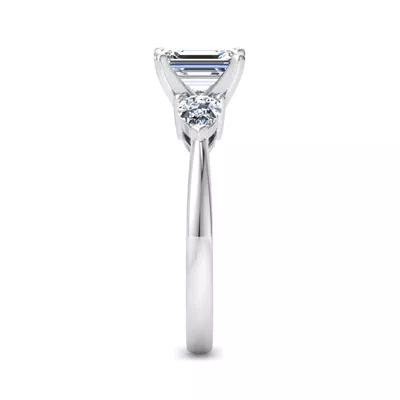 Madison Three-Stone Lab Pear Engagement Ring