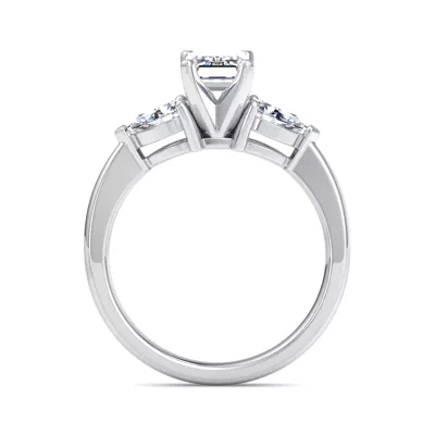 Madison Three-Stone Lab Pear Engagement Ring