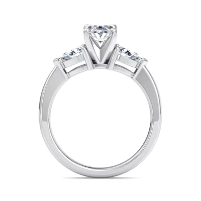 Madison Three-Stone Lab Pear Engagement Ring