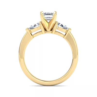 Madison Three-Stone Lab Pear Engagement Ring