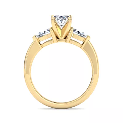 Madison Three-Stone Lab Pear Engagement Ring