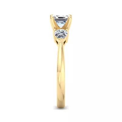 Madison Three-Stone Lab Pear Engagement Ring