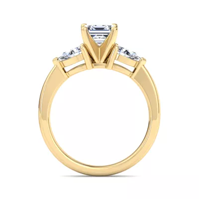 Madison Three-Stone Lab Pear Engagement Ring