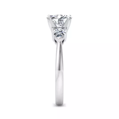Madison Three-Stone Lab Pear Engagement Ring