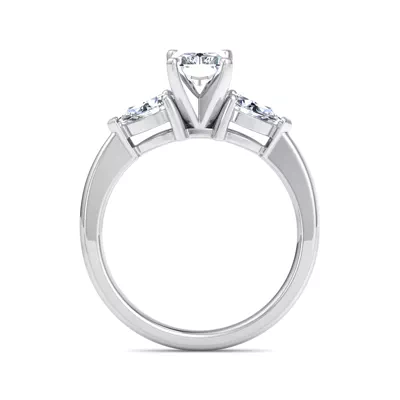 Madison Three-Stone Lab Pear Engagement Ring