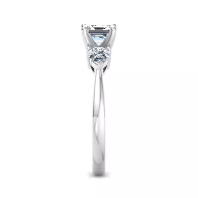 Madison Three-Stone Lab Pear Engagement Ring