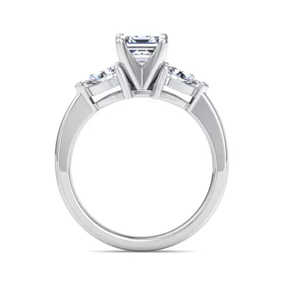 Madison Three-Stone Lab Pear Engagement Ring