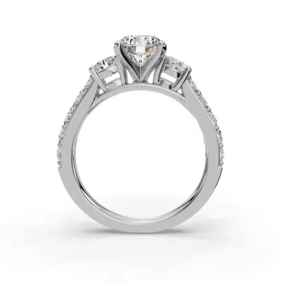 Alana Three-Stone Diamond Engagement Ring