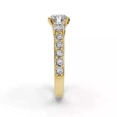 Alana Three-Stone Diamond Engagement Ring