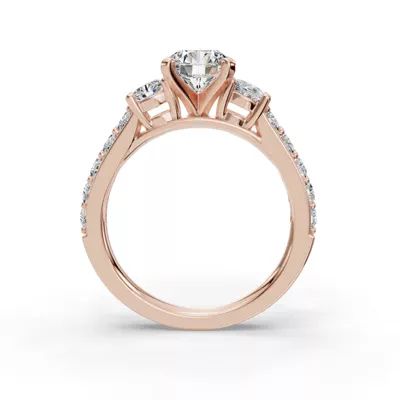 Alana Three-Stone Lab Diamond Engagement Ring