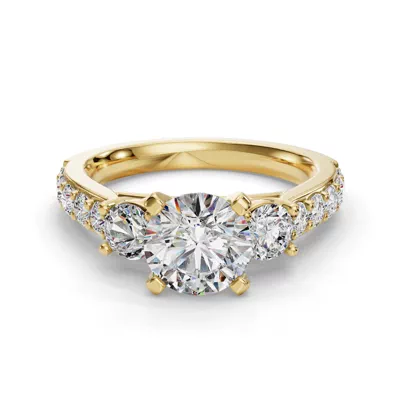 Alana Three-Stone Lab Diamond Engagement Ring