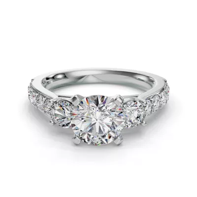 Alana Three-Stone Lab Diamond Engagement Ring