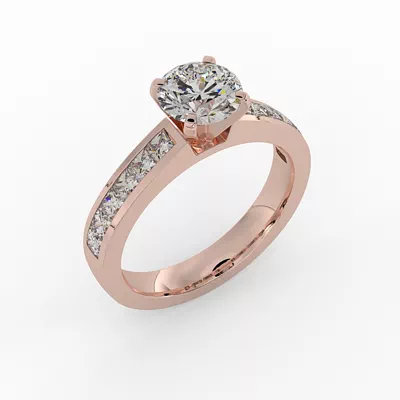 Noelle Channel-Set Princess-Cut Engagement Ring