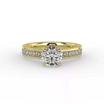 Noelle Channel-Set Princess-Cut Engagement Ring