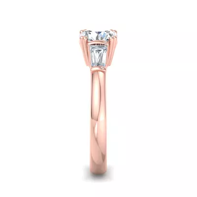 Halle Tapered Baguette Engagement Ring
