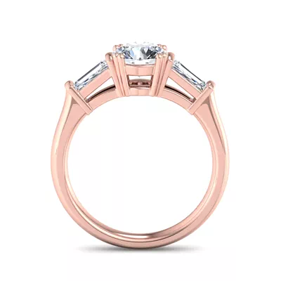 Halle Tapered Baguette Engagement Ring