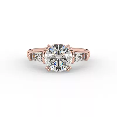 Halle Tapered Baguette Engagement Ring