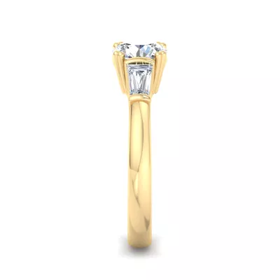 Halle Tapered Baguette Engagement Ring