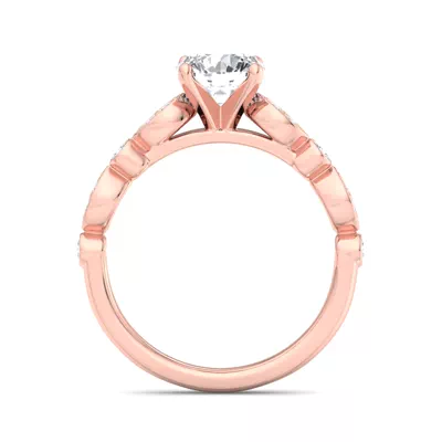 Avery Alternating Mq/Rd Diamond Engagement Ring