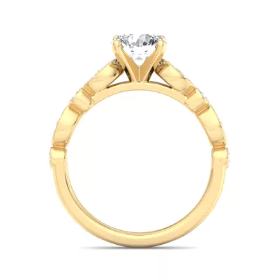 Avery Alternating Mq/Rd Diamond Engagement Ring