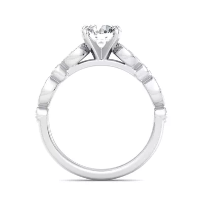 Avery Alternating Mq/Rd Diamond Engagement Ring