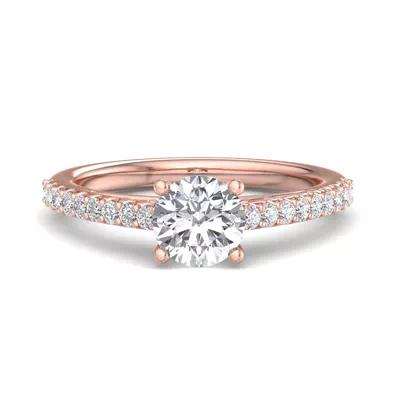 Kayla Pave Cathedral Engagement Ring