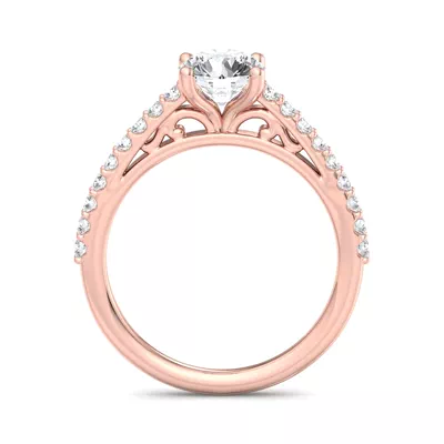Kayla Pave Cathedral Engagement Ring